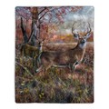 Hastings Home Sherpa Fleece Throw Blanket, Deer Print Pattern, Hypoallergenic Bed Blanket, Adults/Kids 415234AKI